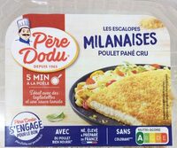 Escalopes milanaises poulet pané cru