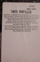 Tarte myrtilles