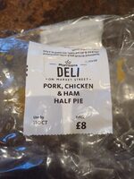Pork, chicken and ham pie