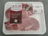 Porc échine cote sans os 2 pièces