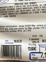 Saucisses aux herbes