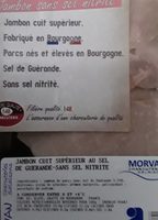 Jambon sans sel nitrite