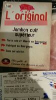 Jambon cuit supérieur avec couenne sans sel nitrité
