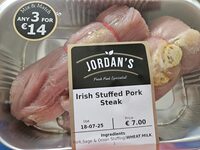 Irish stuffed pork steak