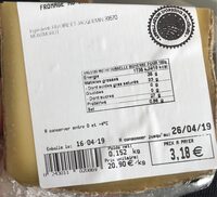 Comté 18 mois lait cru