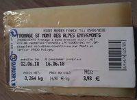 Fromage St Mont des Alpes