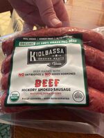 Organic 100% Grass Fed Beef Hickory Smoked Sausage