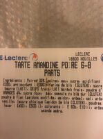 Tarte amandine poire