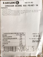Chausson beurre aux pommes x4