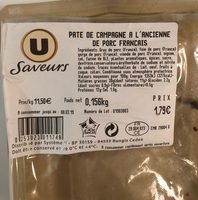 Pâté de campagne a l'ancienne de porc francais