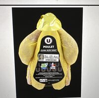 Poulet entier jaune prêt à cuire