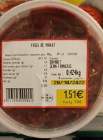 Foie de poulet, France