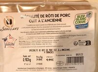 Spécialité de rôti de porc cuit à l’ancienne