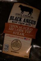 Thin sliced surloin tip steak