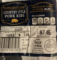 Boneless Loin Country Style Pork Ribs