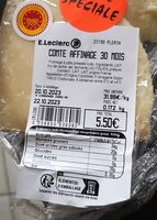 Comte affinage 30 mois