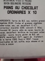 Pains au chocolat ordinaires
