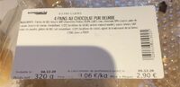 4 Pains Au Chocolat Pur Beurre