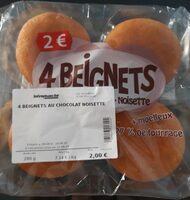 4 beignets chocolat noisette