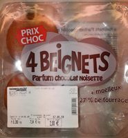 4 beignets parfum chocolat noisette