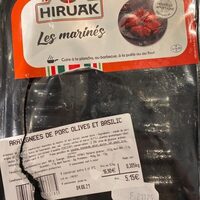 Araignées de porc olives et basilic