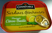 Sardines généreuses, marinade citron-basilic, sans huile