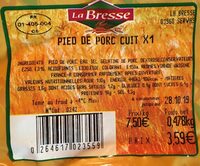 Pied de porc cuit