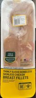 Thinly Sliced Boneless Skinless Chicken Breast Fillets