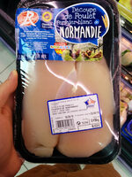 Découpe de poulet fermier blanc de Normandie