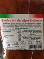 Jambon cru des alpes italiennens