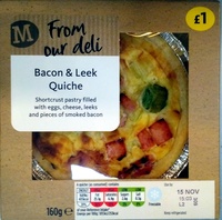 Bacon & Leek Quiche