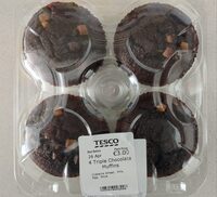 4 Triple Choc Muffins