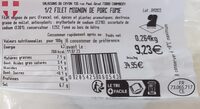 1/2 filet mignon de porc fume