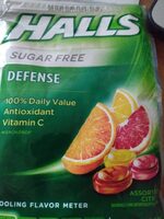 Halls defense cough drops assorted citrus sugar free1x25 pc