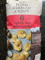 6 lightly sea salted crisps