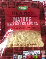 Grated mature british cheddar