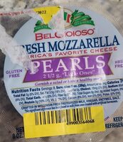 Fresh mozzarella pearls