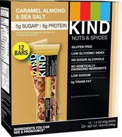 Nuts & spices caramel almond & sea salt bars