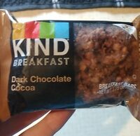 Dark chocolate cocoa breakfast bar