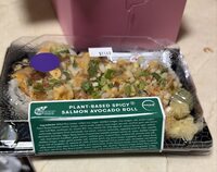 Plant based spicy salmon avocado roll