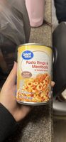 Pasta Rings & Meatballs in Tomato Sauce