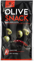 Olive Snack Pitted Green Olives Marinated With Chilli & Black Pepper