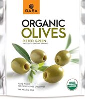Organic Olive Snack Pitted Green