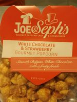White chocolate and strawberry popcorn