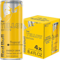 Yellow edition tropical punch energy drink