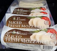 Sliced fresh mozzarella
