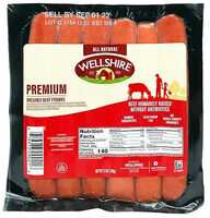 Premium uncured beef franks