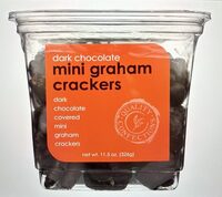 Dark chocolate mini graham crackers