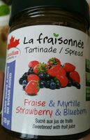 Tartinade - La Fraisonnée à La Fraise Et Aux Myrtilles