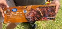 Cotes de dos de porc Miel et ail